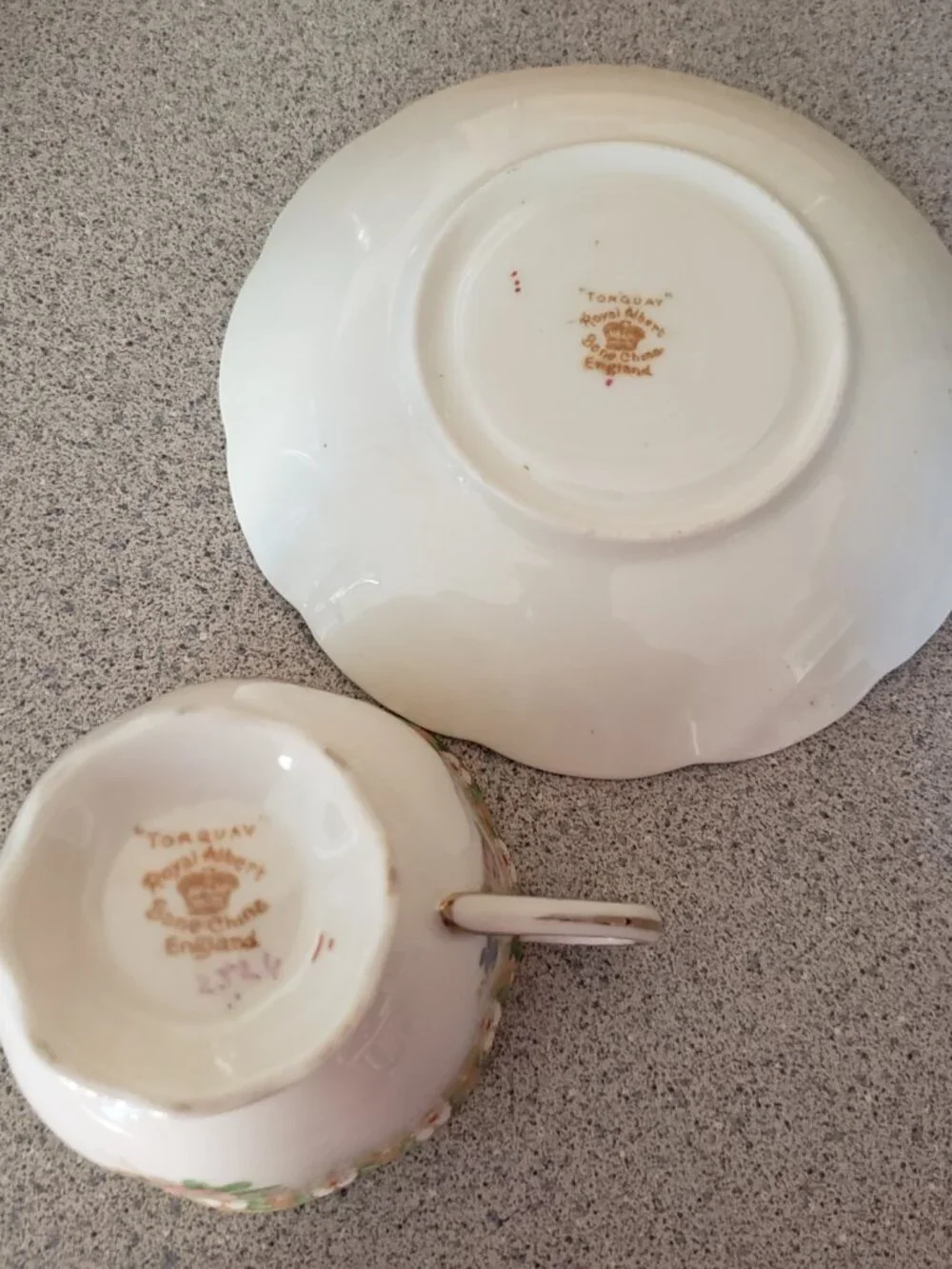 Royal Albert Footed Cup & Saucer Torquay Yellow